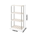 thumbnail image 3 of Fesfesfes 4-Tier Ventilated Shelf Organizer,Adjustable Home Storage Rack for Basement, Closet, Garage (Easy Assembly White Design) Beige, 3 of 5