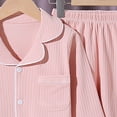 thumbnail image 4 of Gvdentm Pj Pants for Teen Girls Girls Boys Kids Cotton Pajamas Set Button-Down Clothes Long Sleeve Loungewear Sleepwear PJS(Pink,13-14 Years), 4 of 4