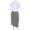 Pre-owned|Escada Margaretha Ley Women Ribbed Zip Up Knee Length Pencil Skirt Brown Size 38