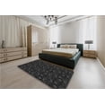 thumbnail image 4 of Ahgly Company Indoor Round Patterned Midnight Gray Area Rugs, 7' Round, 4 of 6