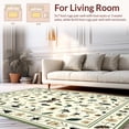 thumbnail image 2 of ODIKA 4'x6' Machine Washable Non-Slip Area Rug, Botanical Garden Insect Motif Design High Traffic Rug, Ivory, 280421, 2 of 5