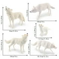 thumbnail image 3 of Toys for Ages 2-4 5PC Simulation White Wolf Model Roaring Wolf Walking Wolf Cub Desktop Sand Table Decoration Ornaments, 3 of 9