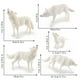 thumbnail image 3 of 5PC Simulation White Wolf Model Roaring Wolf Walking Wolf Cub Desktop Sand Table Decoration Ornaments, 3 of 9