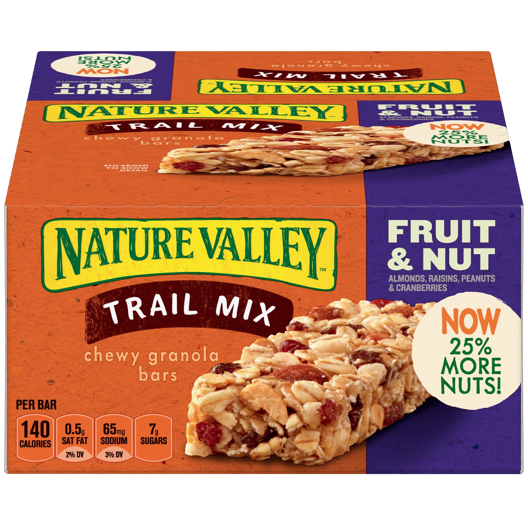 Nature Valley Trail Mix Fruit Nut Chewy Granola Bars Walmart 