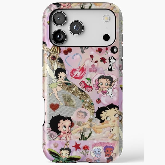 Baby Betty Boop Collage Classic Cartoon Cutie Design iPhone Case 17 through 11 Pro Max