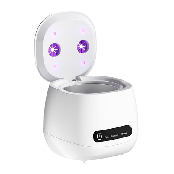 GUYUTING Portable Ultrasonic Cleaner With UV-C Sterilization 3 Cleaning Modes For Travel Dental Appliance Care