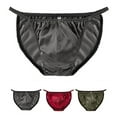 thumbnail image 3 of Men\\\'s Pure Silk Solid Low-rise Briefs Undies Bikinis Underwear Panties Lingerie, 3 of 8