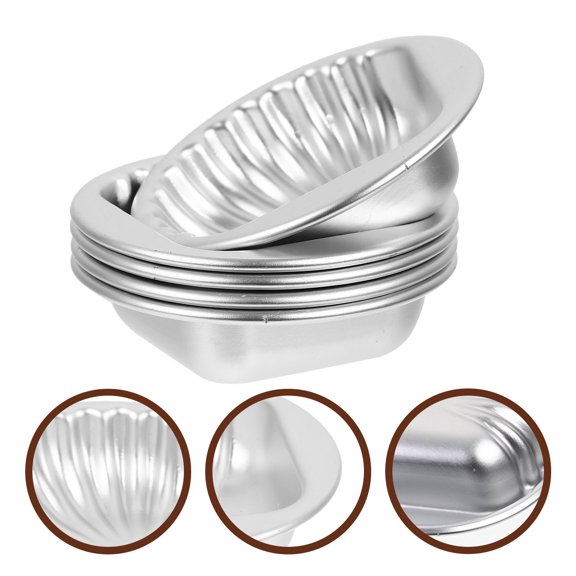 PTOOTP 5-Piece Nonstick Aluminum Cake Molds Set for Baking Pudding, Dessert, and Kitchen Bakeware Tools