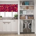 thumbnail image 5 of LALILO Kitchen Curtain Valance Red Doodle Floral Ornament And Rod Pocket Window Curtain 52"x 18" Set of 2, 5 of 5