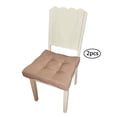 thumbnail image 3 of Cojines de asiento para silla con mechones de Color sólido, 2 uds., silla cuadrada para muebles de Patio interior Camello Cola Cojines de asiento, 3 of 8