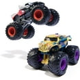 thumbnail image 2 of Monster Jam, Marvel Official Thanos Vs. Thor Die-Cast Monster Trucks, 1:64 Scale, Kids Toys for Boys and Girls Ages 3 and up, 2 of 6