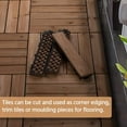 thumbnail image 3 of SAZYY 27-Piece Premium Fir Wood Outdoor Flooring for Garden Poolside & Indoor Spaces – Easy Install Non-Slip Weather-Resistant Modular Deck Tiles, Brown, 3 of 18