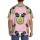 thumbnail image 3 of Fotbe Panda Avocado Camisa Estampada de Manga Corta para Hombre, Casual de Verano, Estilo Playero, Sin Arrugas-X-Large, 3 of 5