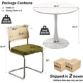thumbnail image 2 of Kitchen Table and Chairs for 2, 31.5" Dining Table Set for 2 with Velvet Upholstered Chairs, 3 Piece Round Kitchen Table Set, Dining Room Table Set for Small Space, Apartment, 2 of 9