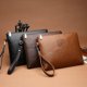 thumbnail image 1 of Bolso tipo sobre, bolso de mano informal para hombre, bolso de piel sintética suave, bolso para teléfono móvil, cartera de gran capacidad, 1 of 4