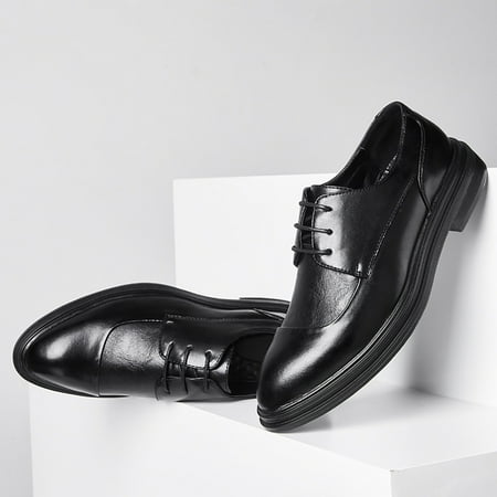 

Akiihool Mens Oxford Shoes Casual Men s Oxford Dress Sneakers Formal Business Dress Shoes for Men (Black 9)