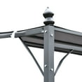 thumbnail image 3 of Outdoor Lighting Outsunny 10' x 13' Steel Outdoor Pergola Gazebo, Patio Canopy with Weather-Resistant Fabric and Drainage Holes for Backyard Pool Deck Garden, Gray,Outdoor String Lights, 3 of 5