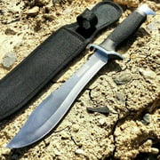 13" TACTICAL Hunting Fixed Blade Survival BOWIE Knife Black Sheath