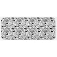 thumbnail image 1 of Black and White Kitchen Mat, Punk Teenage Pattern Cassette Keyboard Ghost Heart and Boombox Doodle, Plush Decorative Kitchen Mat with Non Slip Backing, 47" X 19", Black White, by Ambesonne, 1 of 1