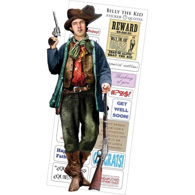 Billy The Kid Quotable Notable - Greeting Card and Sticker Sheet - Envelope Included