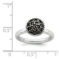thumbnail image 5 of 925 Sterling Silver Stackable Expressions Marcasite Ring Size: 7; for Adults and Teens; for Women and Men, 5 of 5