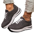 thumbnail image 1 of IEMIEMIEM Women's Platform Canvas Sneaker 2026 Casual Lace up Stylish Tennis Running Retro Classic Trainers Non Slip Walking Fashion Sneakers Black 7 Wide, 1 of 1