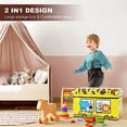 thumbnail image 6 of XIBUFE Toy Storage Chest Kids Toy Box, Storage for Kids Toys Children Storage Chest & Bench with Flip Top Lid (Animal Bus), 6 of 7