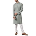 thumbnail image 1 of INCERUN Men's Muslim Tops Robes Long Sleeve Kaftan Top Button Down Robe Shirts, 1 of 4