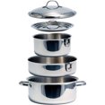 thumbnail image 2 of Camco 7 Piece Stainless Steel Cookware Nesting Set w/Handle & Storage Strap, 2 of 10