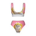 thumbnail image 2 of Honeii A Funny Cat Print Women’s Bikini Set,Two Piece Swimsuit Bathing Suits,Stylish High Elasticity Swimwear for Beach and Pool, 2 of 7
