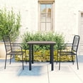 thumbnail image 2 of vidaXL Patio Dining Set Black Glass and Steel Seat 3/5/7/9 Piece Multi Sizes, 2 of 19