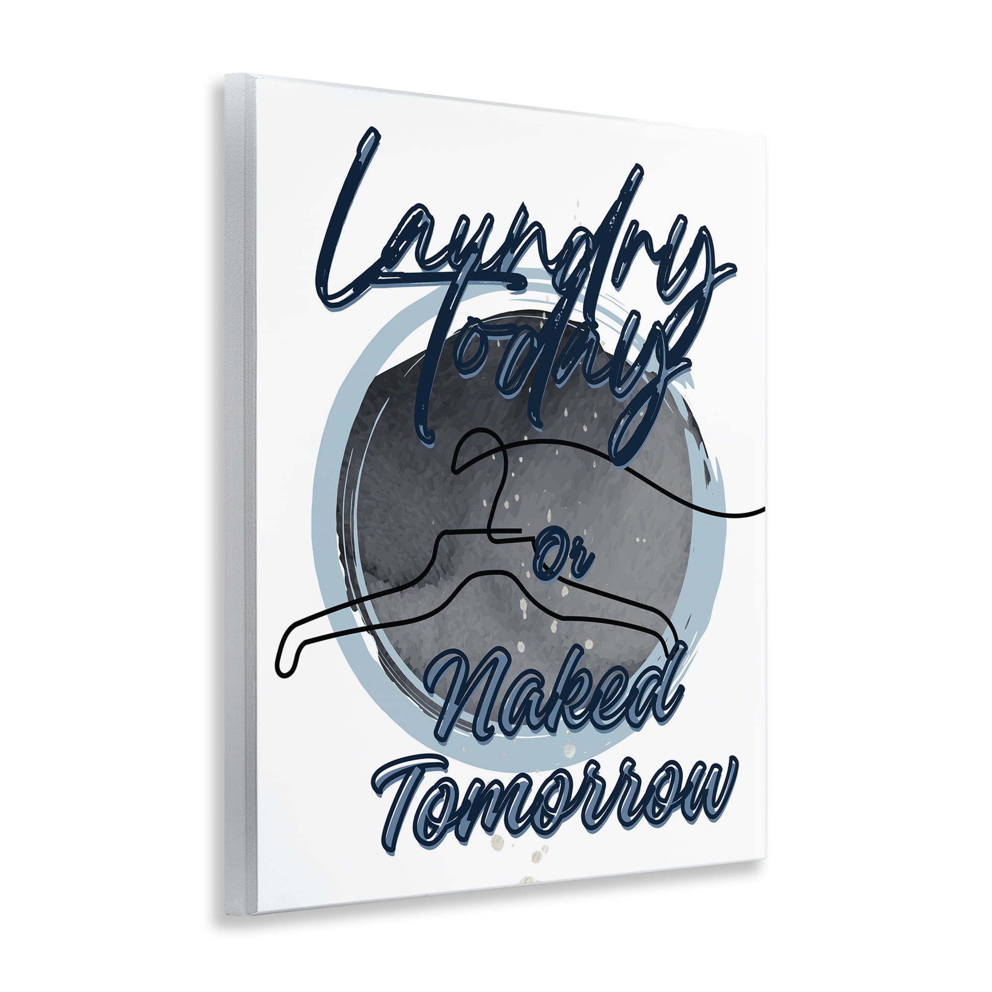 Laundry Phrase with Hanger Contour Wall Plaque Art, design by Jesse Keith