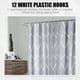 thumbnail image 5 of Diseño de malla de cortina de baño de secado rápido y dobladillo pesado lavable duradero con 10 ganchos JAMW Sencillez, 5 of 5