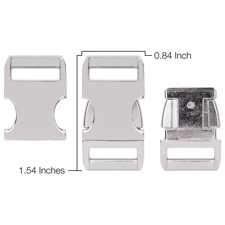 5 - 5/8 inch Contoured Aluminum Side Release Buckles 