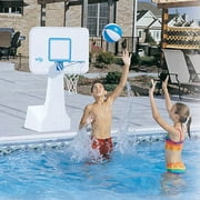 PoolSport Stainless Steel Portable Pool Basketball Game Combo