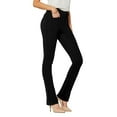 thumbnail image 1 of Conceited Women's Uplift Stretch Bootcut Knit Dress Pants with Pockets, 1 of 6