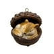 thumbnail image 4 of Adornos de avellana de bosque de resina - Decoración de 3 animales dormidos para árbol de Navidad - Búho, Conejito, Erizo - 3,14 pulgadas, 4 of 8