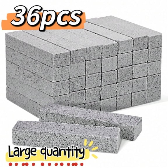 36 Pack Pumice Stones For Toilet Cleaning Bowl Stick, Pumice Scouring Pad Pumice Stick Cleaner For Cleaning Toilet, Bathtubs, Kitchen Sink, Grill, Household (5.9 X 1.4 X 0.9 Inches)