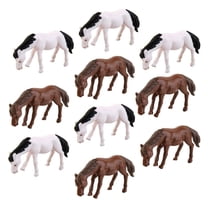 SPRING PARK 10Pcs Cartoon Horse Mini Miniature Figurine Garden Dollhouse Decor Micro Landscape
