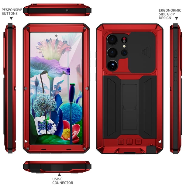 Adecuado para soporte s24 S22 funda de teléfono anti caída s23U funda protectora de silicona de tres pruebas, utilizada para anti caída
