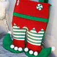 thumbnail image 3 of Bolsas de dulces navideñas con espíritu navideño de Papá Noel, sacos, medias, recuerdos de fiesta, decoración rojo, 3 of 9