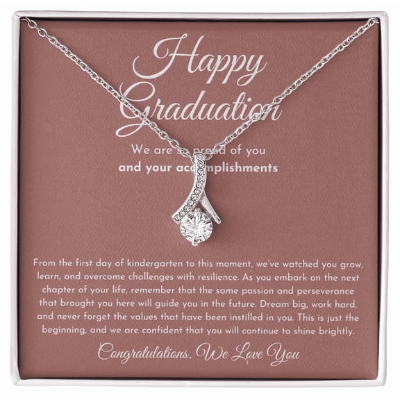 Happy Graduation Gift For Her Alluring Beauty Necklace Standard Box