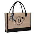thumbnail image 1 of Great promotion! Jute/Canvas Tote Bag,Personalized Present Bag With Inner Zipper Pocket Embroidery For Wedding,Birthday,Beach,Holiday,Great Gift For Women,Mom,Teachers, 1 of 3