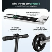 LNOW Foldable Kick Scooter-8 in Wheels for Kid, Teens & Adults, 4 Adjustable Levels, Max Load 240lbs,Lightweight