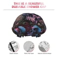 thumbnail image 3 of KLL Forest Mushroom Skull Pattern Shower Cap & Bath Cap for Women,Reversible Oversized Waterproof Shower Caps for all Hair Lengths,Elastic Reusable Bathing Hair Cap, 3 of 6