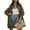 Army green, variant on Long Sleeve Women's Basic Oversized Tie Button Shirt Casual LooseSolid Color Lapel Long Shirt Top with Pocket