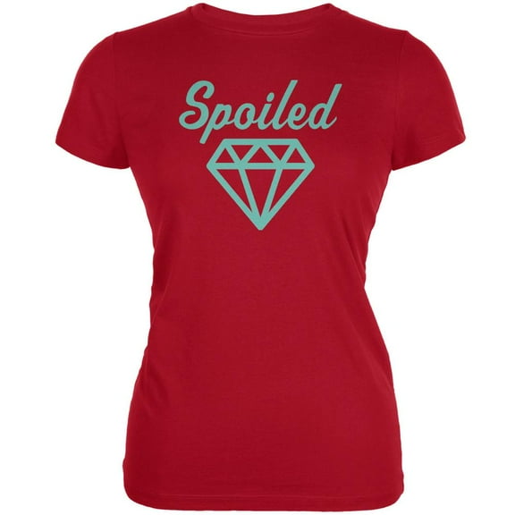 Spoiled Red Juniors Soft T-Shirt - Medium