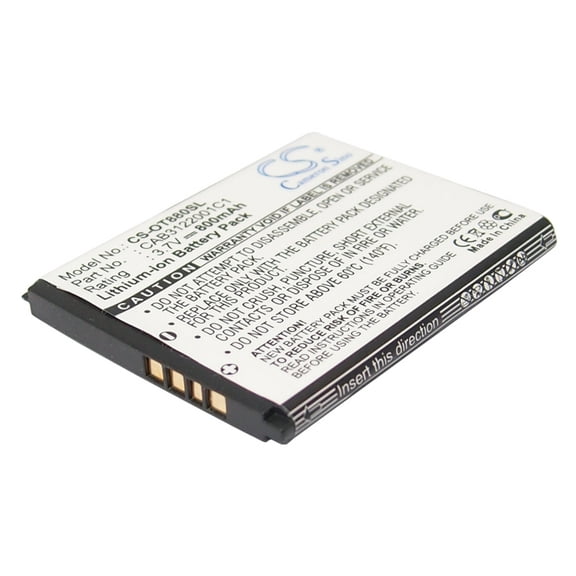 800mAh BTR875B, CAB3120000C1 Battery for T-MOBILE 875, One Touch 875, One Touch 875T, SPARQ 2, SPARQ II