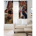 thumbnail image 2 of Farm Cows Blackout Curtains 90 Inches Long, Farmhouse Barn Funny Animals Butterfly Thermal Insulated Black Out Curtains, Darkening Window Curtain Drapes for Bedroom Living Room 52"x90" 2 Panels, 2 of 9