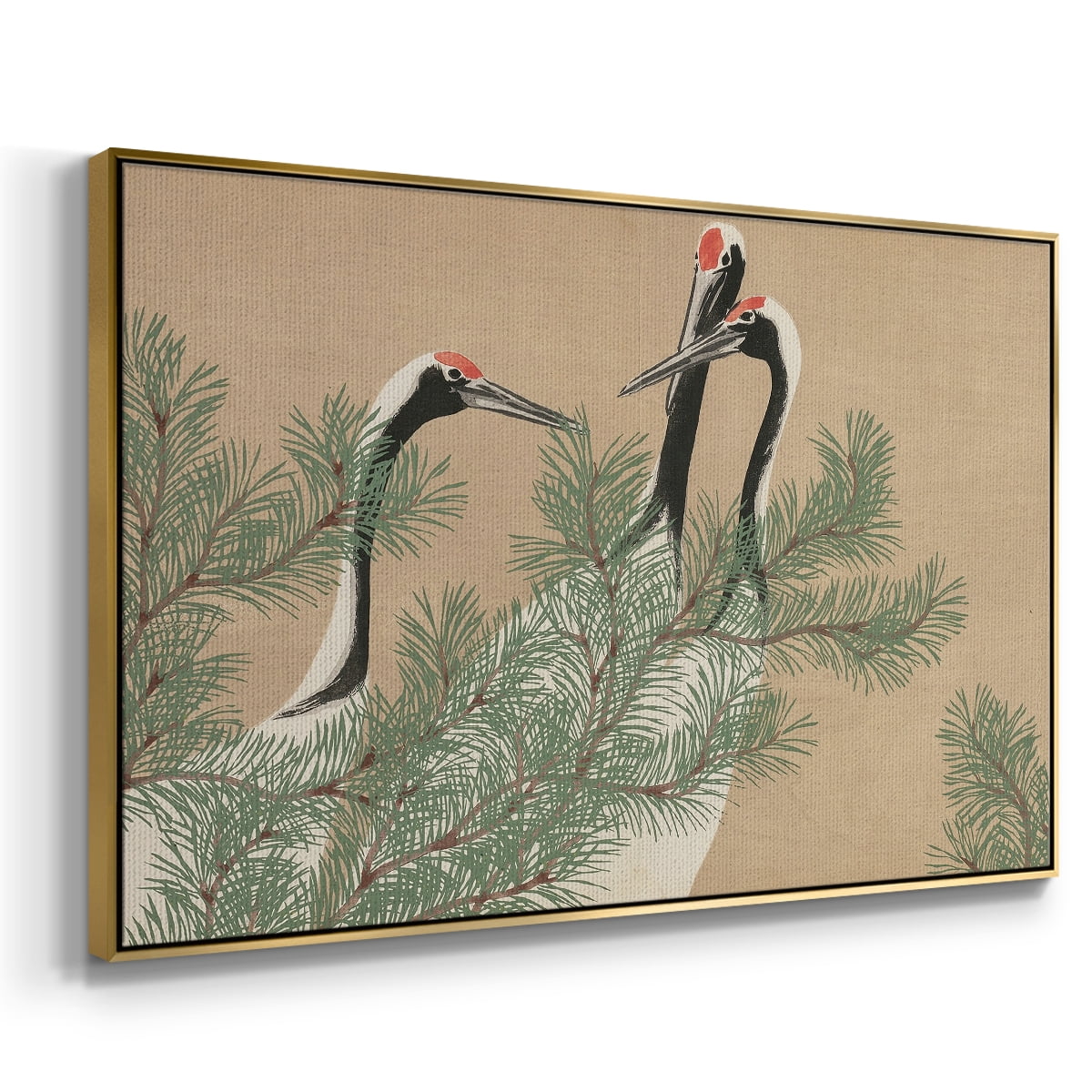 Vintage Landscape-MXVII By Wexford Home Framed in Gold Wood Gallery Wrapped Canvas 25 in. x 37 in.